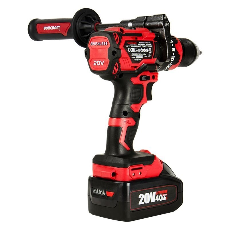 Akumuliatorinis suktuvas-gręžtuvas su kalimu WORCRAFT 20V LI-ION (XCUBE dėžė) - Image 4