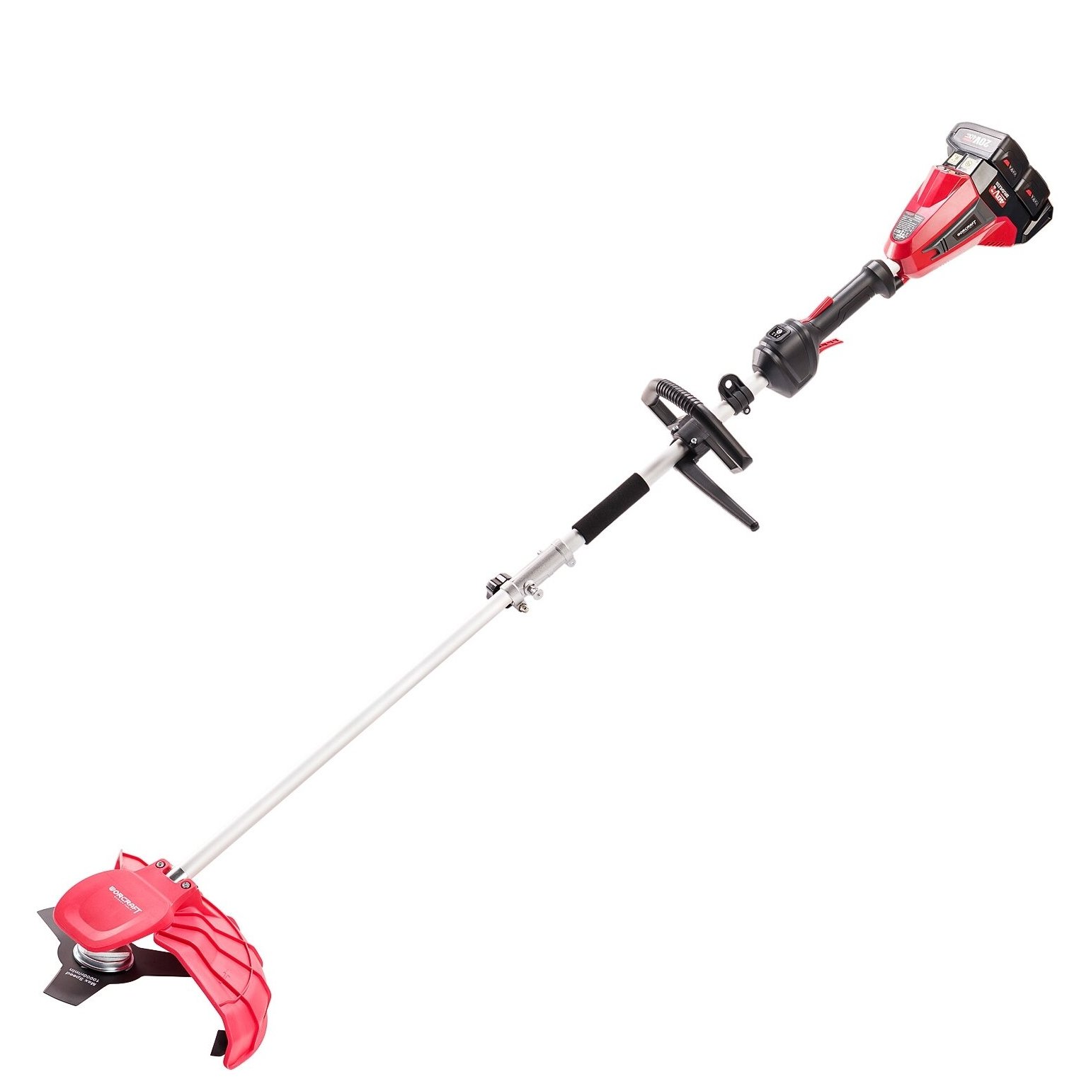Akumuliatorinis trimeris 2in1 WORCRAFT 40V (20V+20V) LI-ION