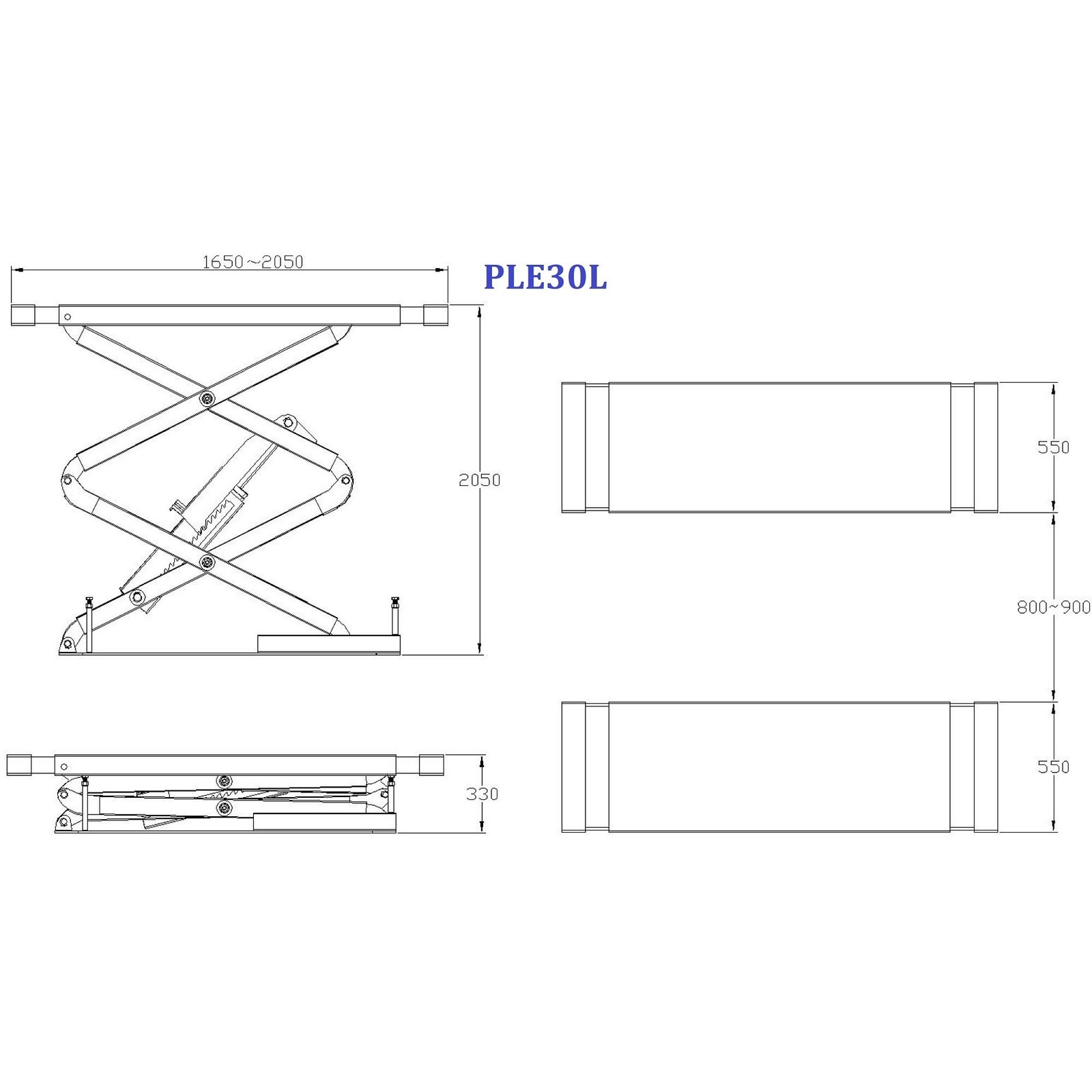 Hidraulinis keltuvas žirklinis 3t 380V - Image 3