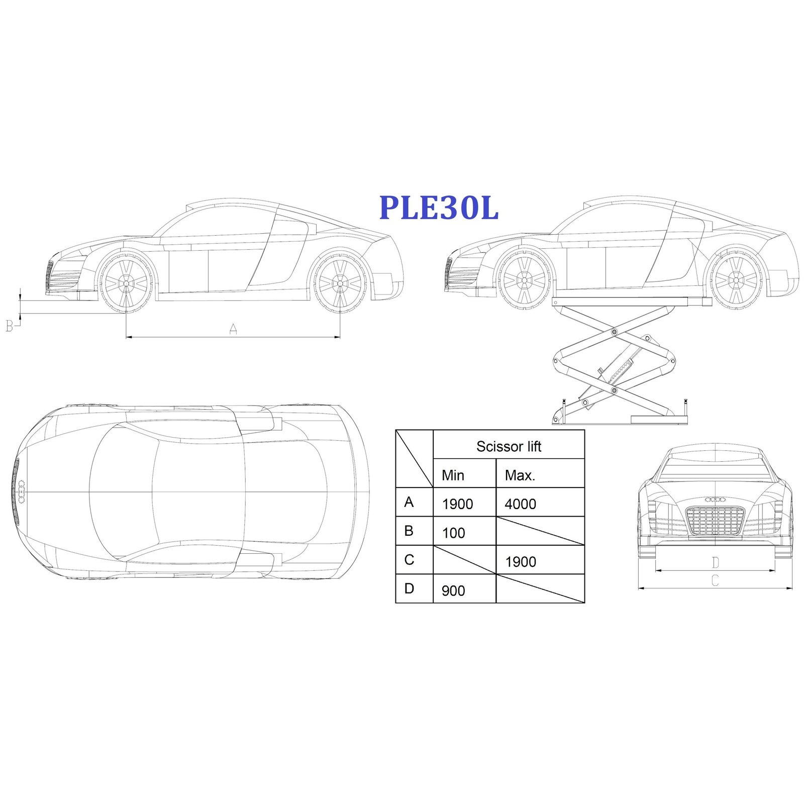 Hidraulinis keltuvas žirklinis 3t 380V - Image 4
