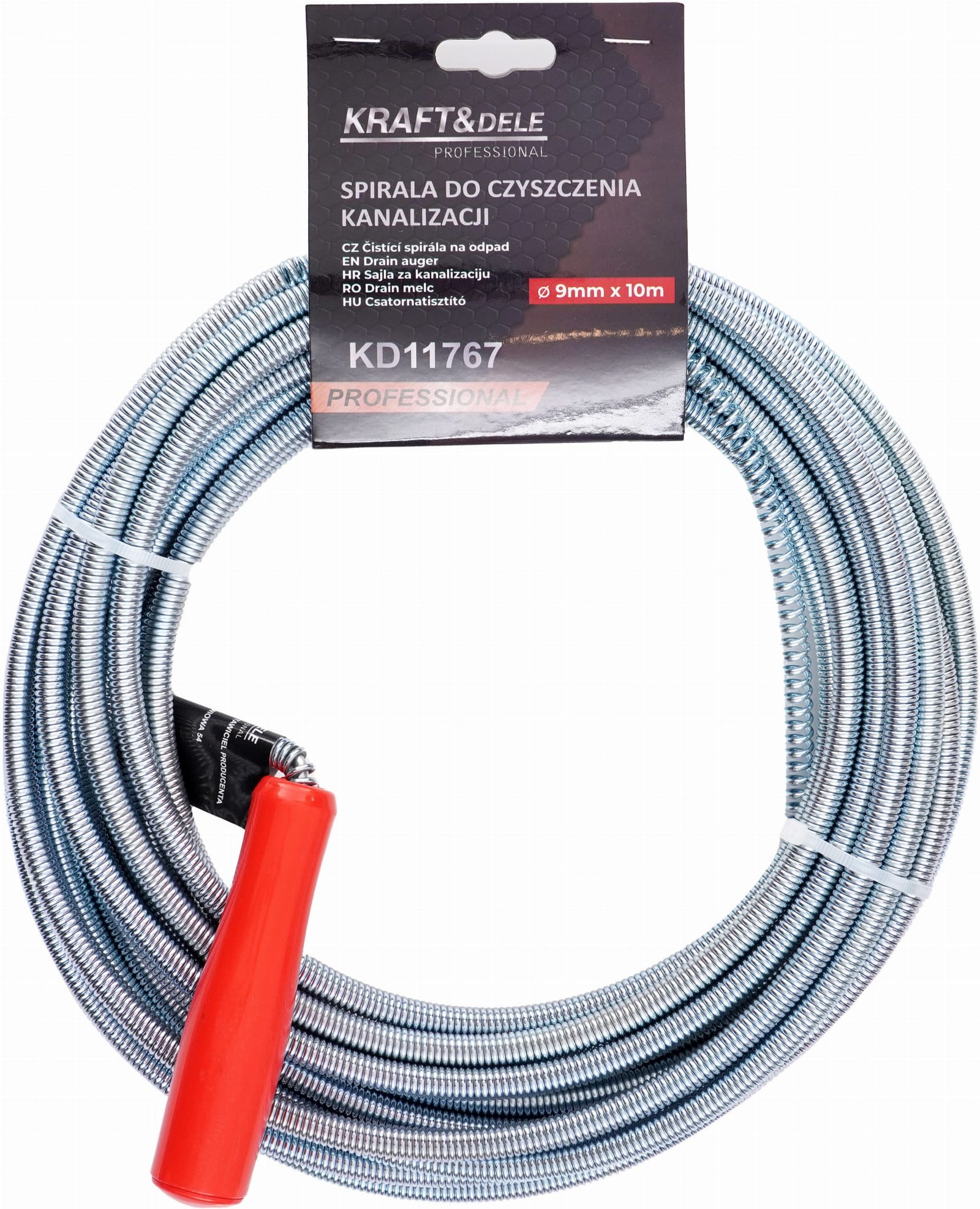 Kanalizacijos valymo spyruoklė 9 mm x 10 m KD11767