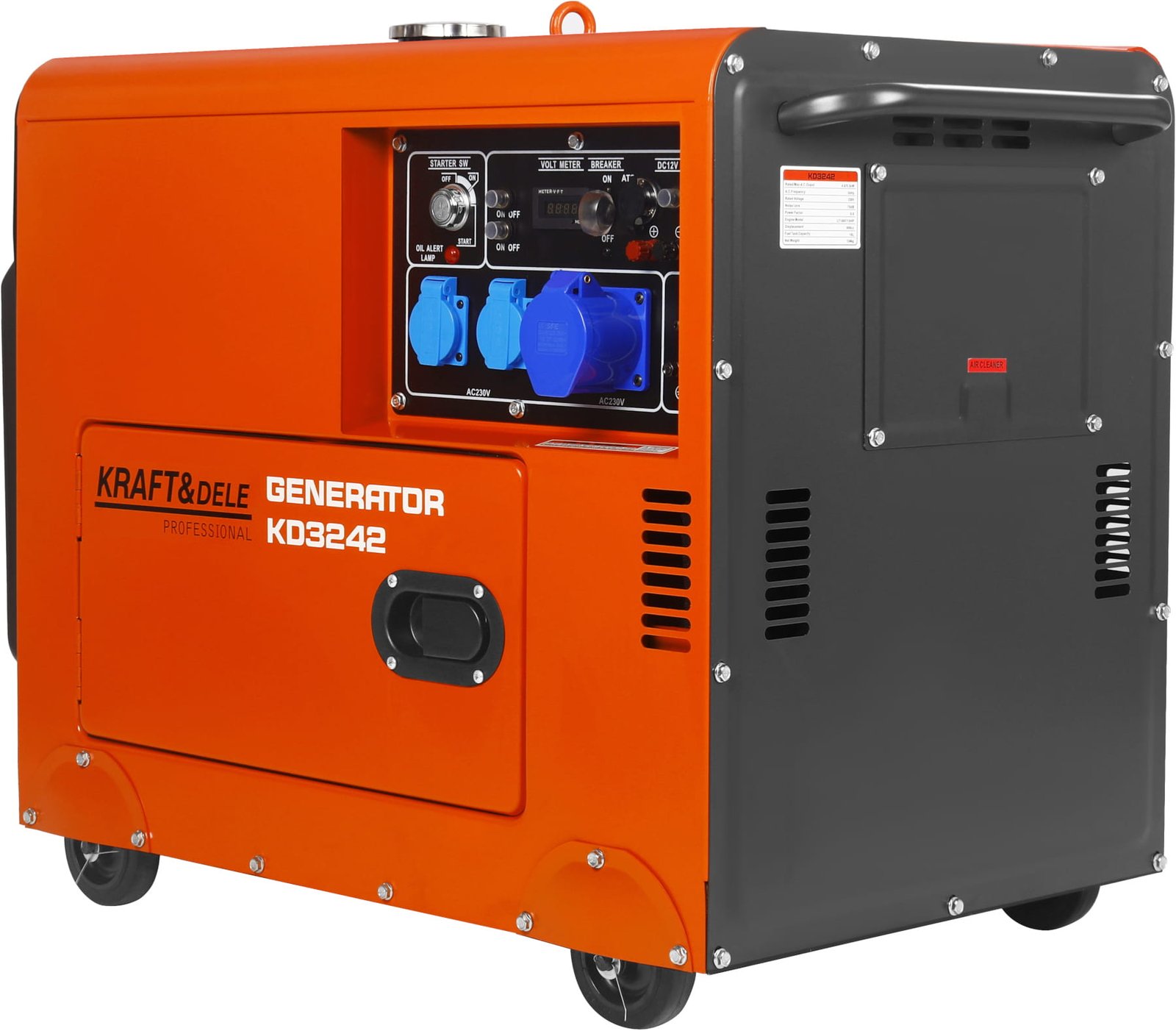 Elektros generatorius 230V 7 kW 10 AG dyzelinis + ATS KD3242
