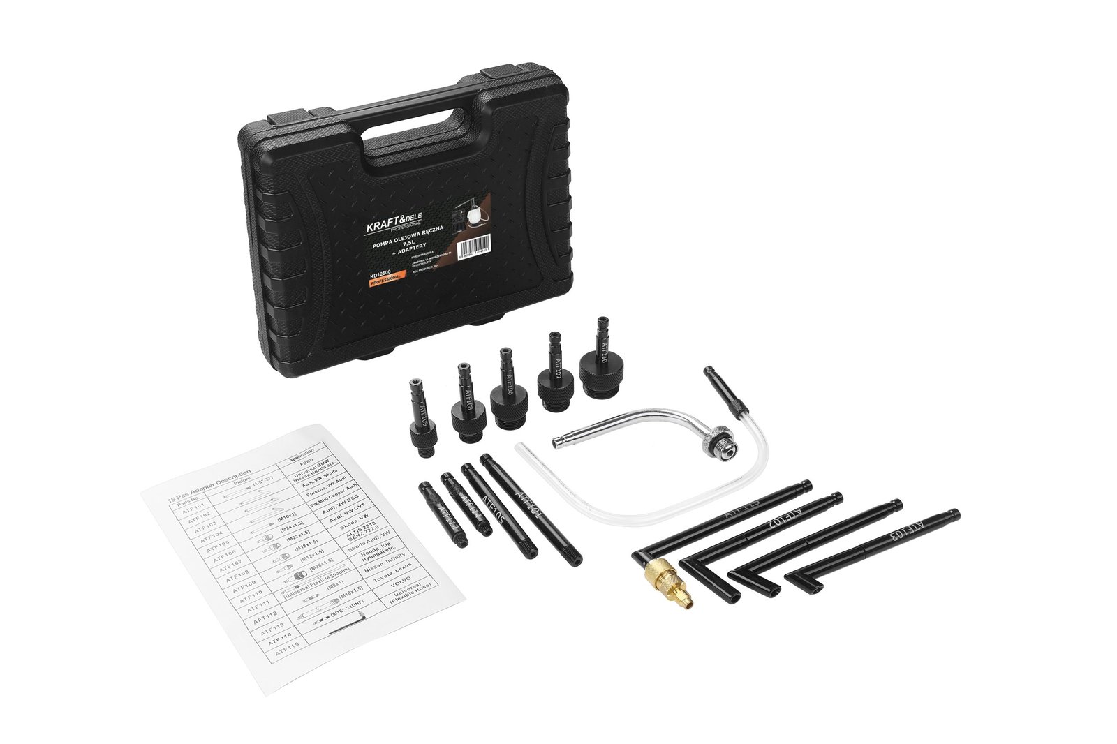 Transmisijos tepalo užpildymo sistema 7,5L + ATF adapteriai - Image 3