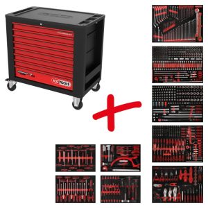 Įrankių vežimėlis Perfomanceplus P20 + 706 vnt įrankių, KS Tools