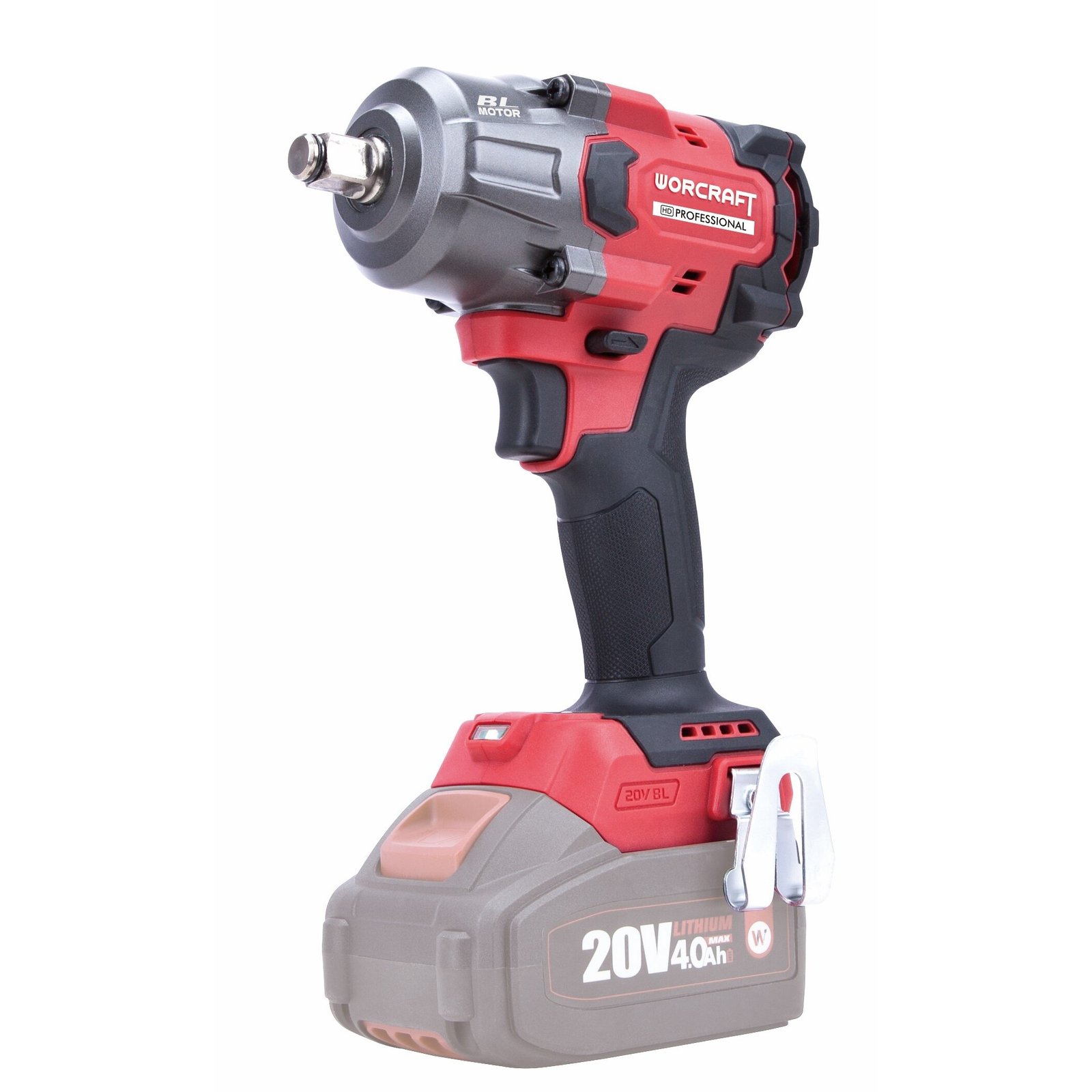 Akumuliatorinis smūginis veržliasukis 1/2'' 850nm WORCRAFT 20V LI-ION (XCUBE dėžė) - Image 3