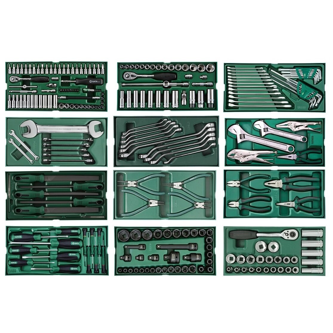 Įrankių spintelė NTBR4007X su SATA įrankiais 246vnt. - Image 3