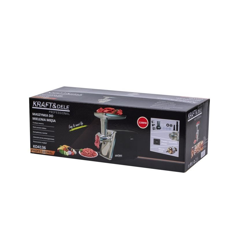 Elektrinė mėsmalė ir daržovių pjaustyklė KD4136, 2200 W - Image 4