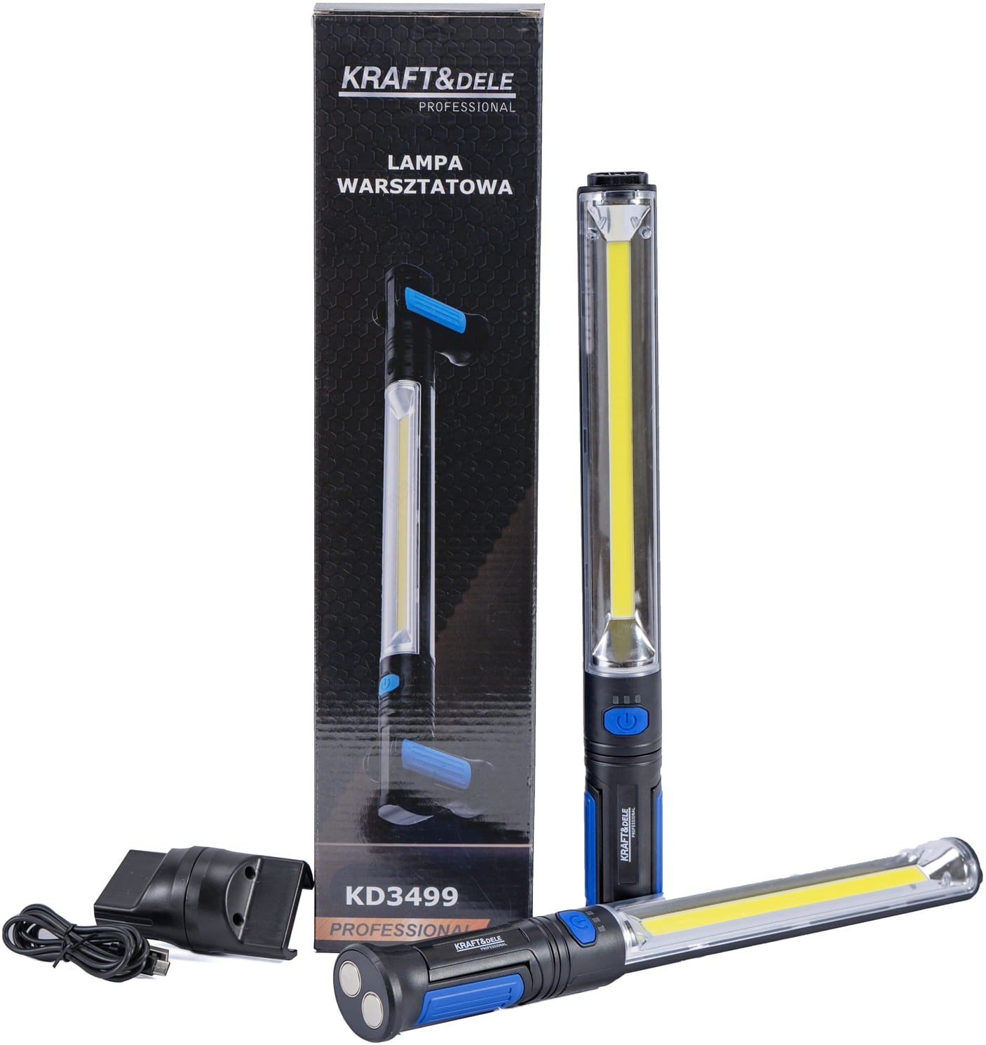Dvigubas LED dirbtuvių žibintuvėlis USB-C 1000 lm KD3499 - Image 3