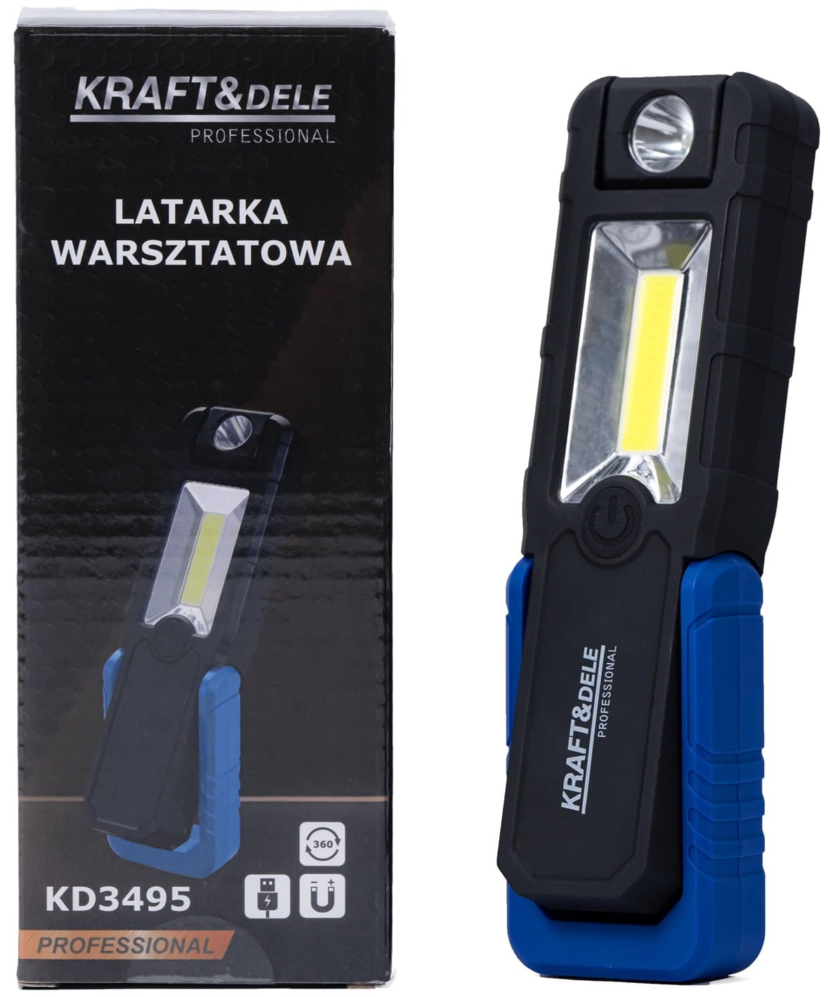 LED dirbtuvių žibintuvėlis 250 lm 2500 mAh KD3495 - Image 3