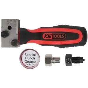 Stabdžių vamzdelių 4,75 mm briaunų lenkimo komplektas FLAREF FLAREFIXeco, KS Tools