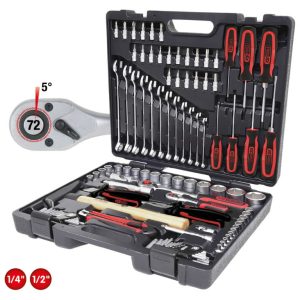 1/4"+1/2" universalus įrankių komplektas 97pcs, KS Tools