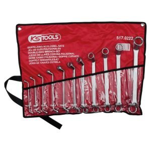 Raktų žiediniais galais komplektas 11vnt., 6-32mm, KS Tools