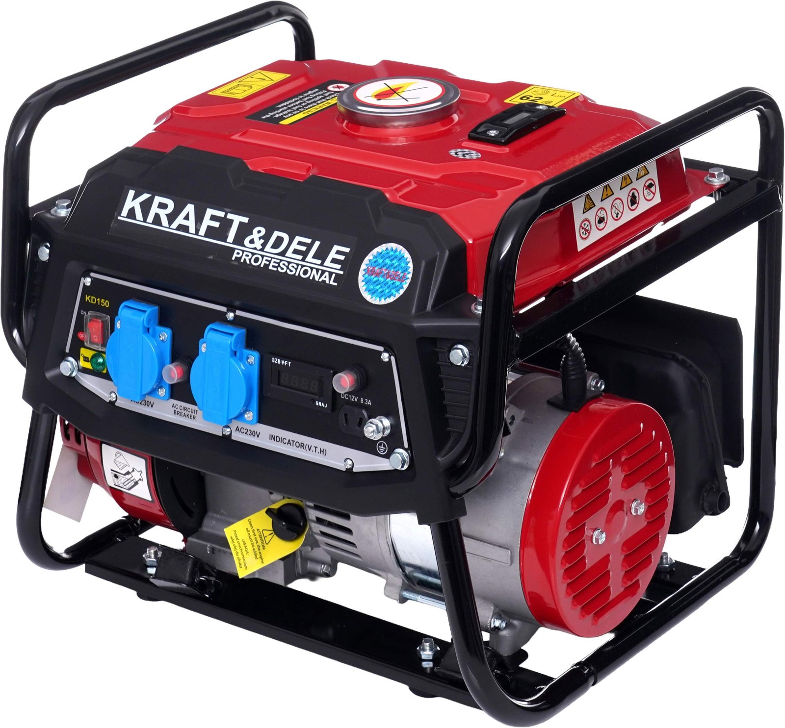 Generatorius 1500W 12V/230V LCD Kraftdele KD150