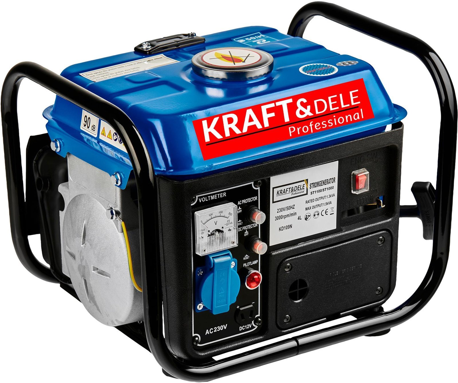Benzininis generatorius KRAFT&DELE KD109N (1,2 kW, vienfazis, dvitaktis)
