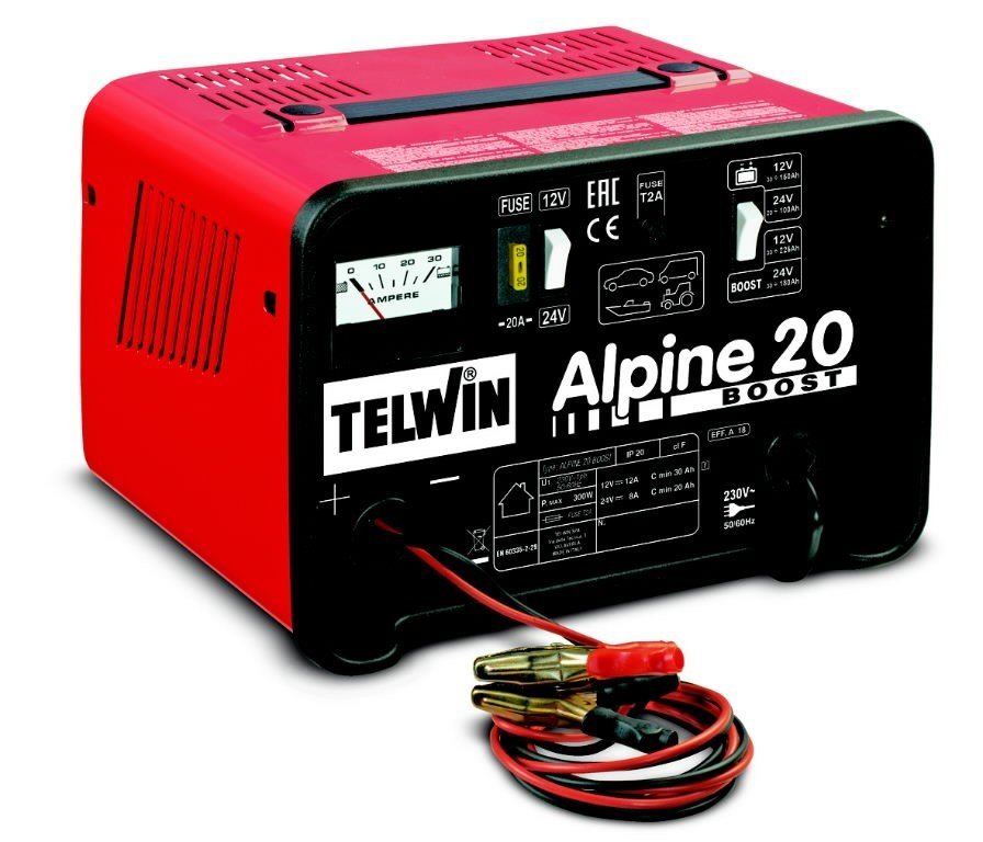 Akumuliatoriaus pakrovėjas ALPINE 20 BOOST 12/24V, Telwin