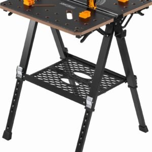 Sulankstomas darbastalis su spaustuvu 454 kg, 70×65×92 cm, MDF KD11871