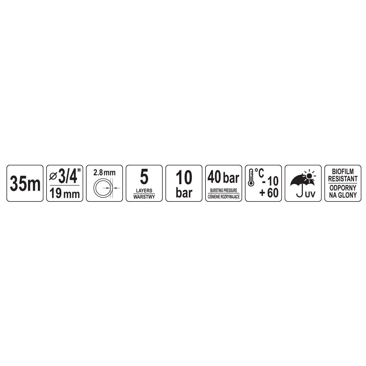 Laistymo žarna 3/4" 35m (5-sluoksnių) - Image 3
