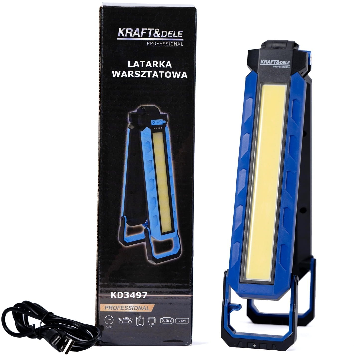 LED DIRBTUVIŲ ŽIBINTAS USB-C 1100LM 4000mAh KD3497 - Image 3