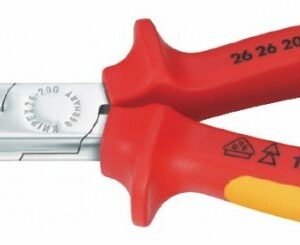Smailianosės replės su šoniniu kirpimu lenktos VDE 200mm, Knipex
