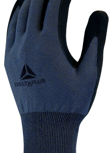 Knitted glove, Cut resistance D, nitrile-coated palm, grey 1 10, Delta Plus