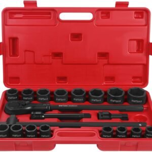 Smūginių galvučių rinkinys su terkšle ir prailgintuvais 3/4" 21 vnt. KD11868