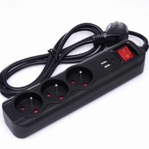Prailgintuvas su USB, 3 m, 3 lizdai KD4032