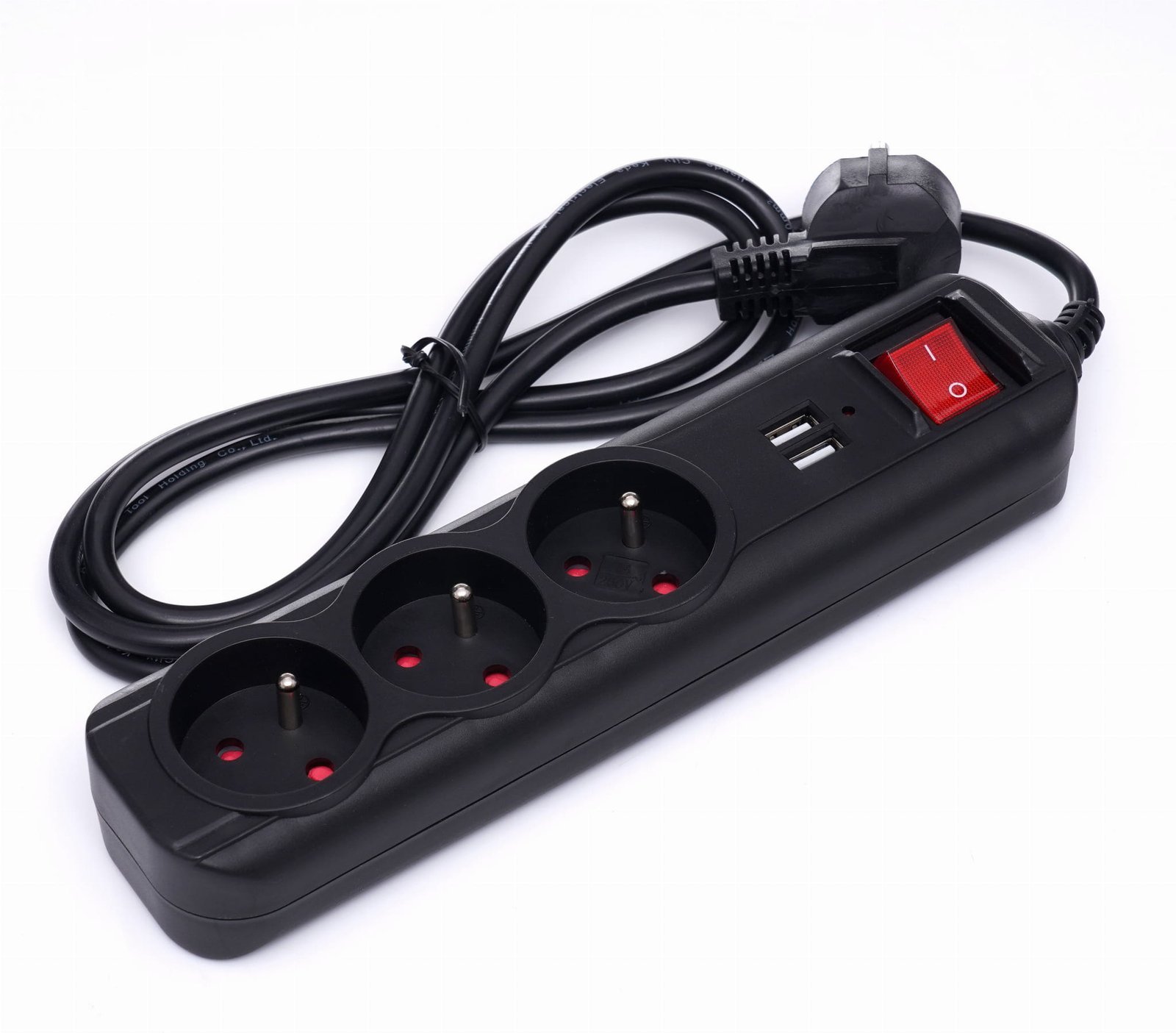 Prailgintuvas su USB, 3 m, 3 lizdai KD4032