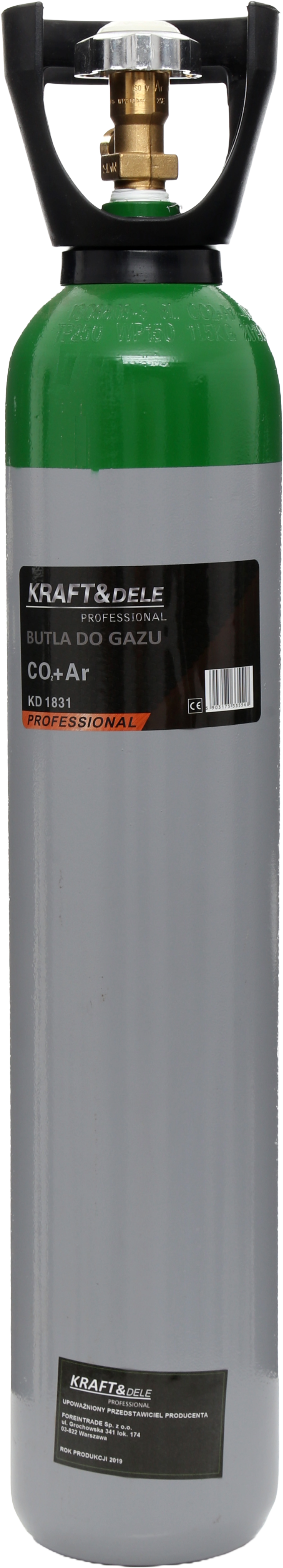 Dujų balionas CO2 dujoms (tuščias) 8L