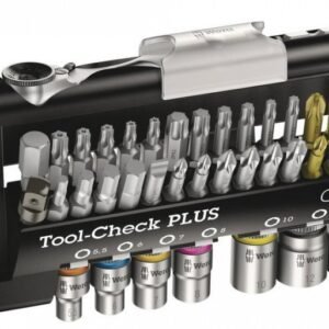 Galvučių ir antgalių komplektas 1/4`` Tool-Check PLUS, Wera