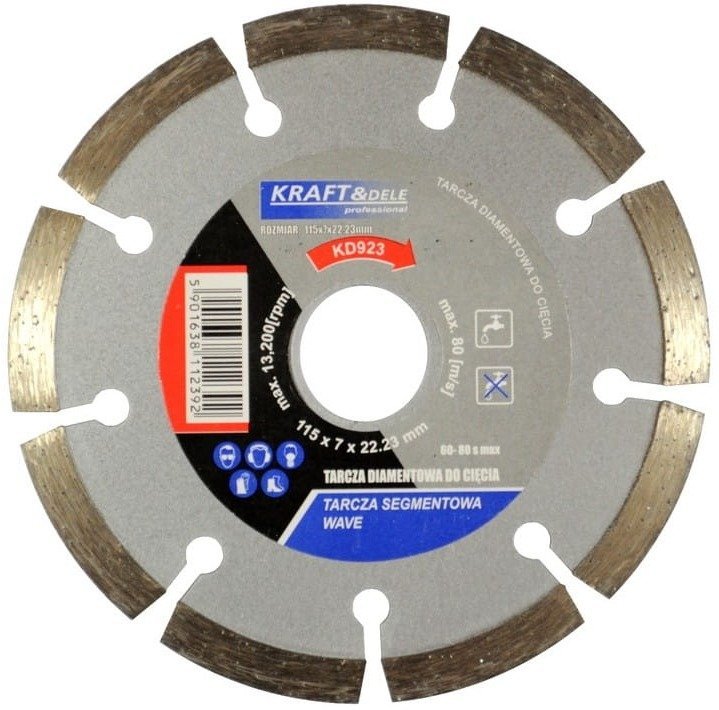 Tarcza segmentowa do cięcia 115x7x22,23mm KD923