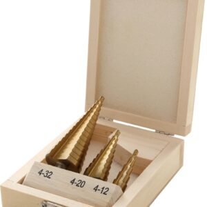 Laipsniniai grąžtai 4–32 mm, 3 vnt. komplektas KD10244