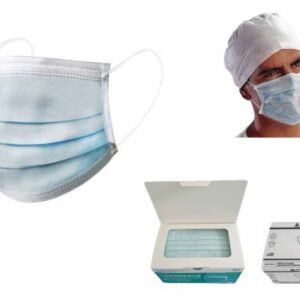 Vienkartinė medicininė veido kaukė, 3 sluoksnių, mėlyna, 50, Delta Plus