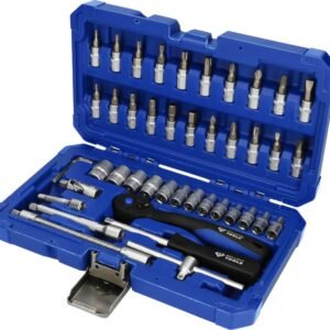 Galvučių komplektas 1/4", 46 vnt., Brilliant Tools