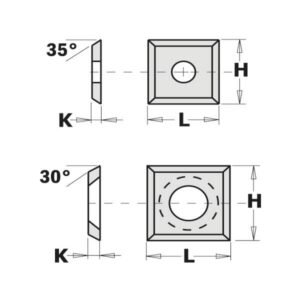 Peilis HWM 10,5x10,5x1,5mm Z4 35°, CMT