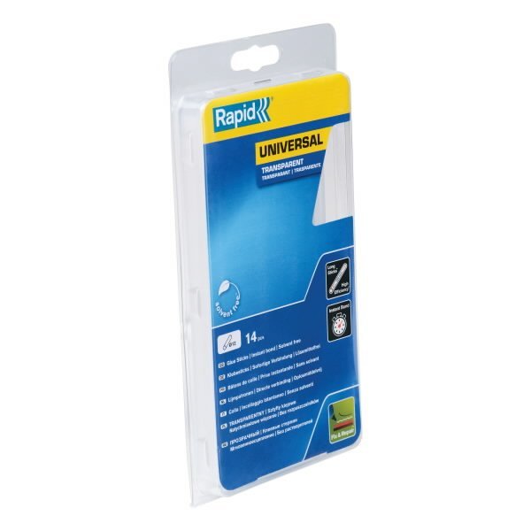 Glue sticks 12x190mm, multi purpose, transparent, 250g, Rapid