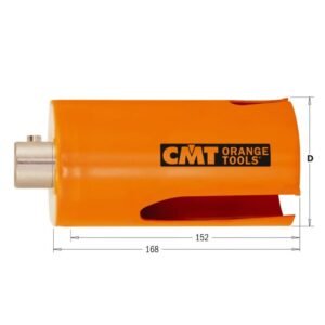 Gręžimo karūna medis, plastikas HW Z3 H=152 D=80 RH, CMT