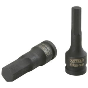 Smūginė galvutė antgalis šešiabriaunė, ilga 1/2" 19mm, KS Tools