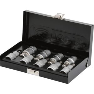 Galvučių su šešiakampiais antgaliais komplektas 1/2", HEX 4-, KS Tools
