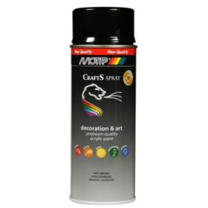 Spray Color Crafts RAL9005 HG Black 400ml, Motip