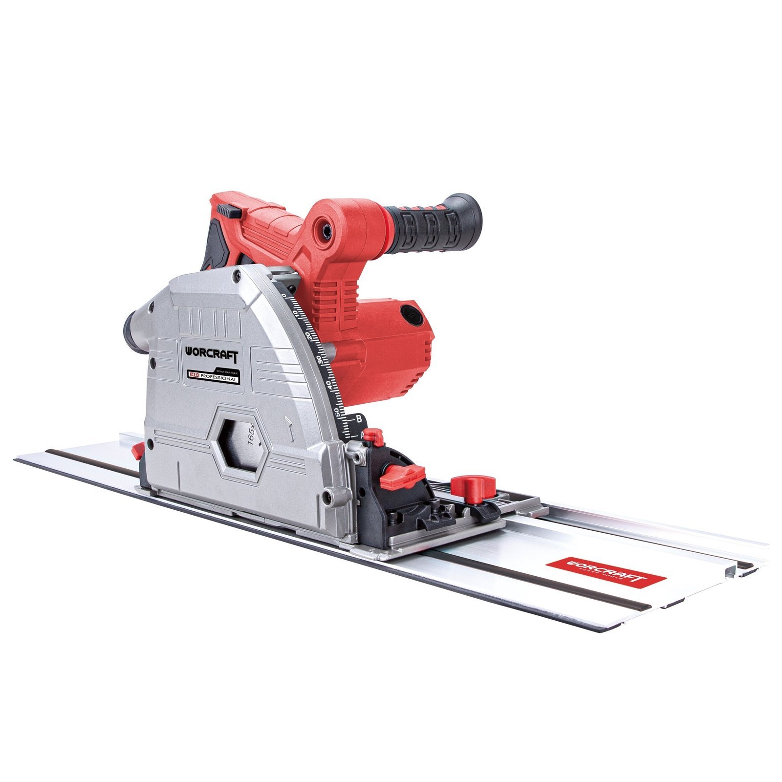 Įgilinamasis diskinis pjūklas su liniuote WORCRAFT 165mm 1200W