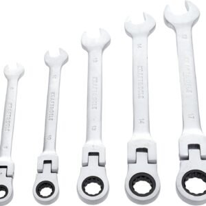Klucze płasko-oczkowe z grzechotkami 8-17mm 5szt. - łamane KD10105