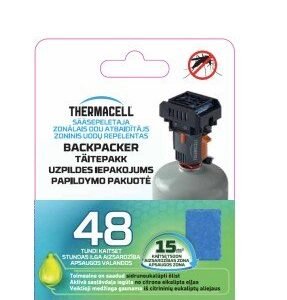 Backpacker papildymas (tik kilimėliai) 48 valandoms.
, Thermacell