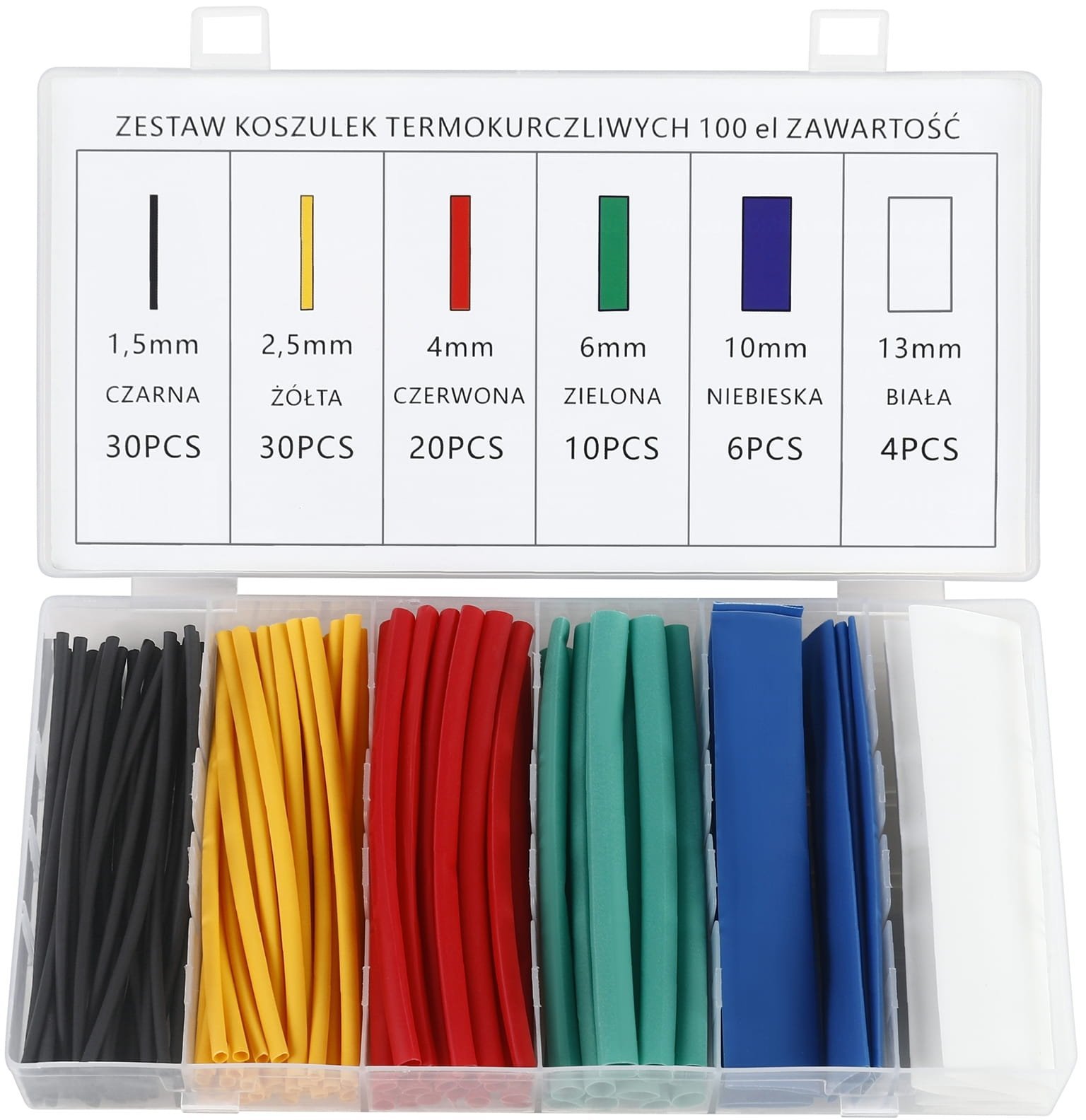 Termoizoliacinių traukimo vamzdelių rinkinys, 100 vnt., KD10918