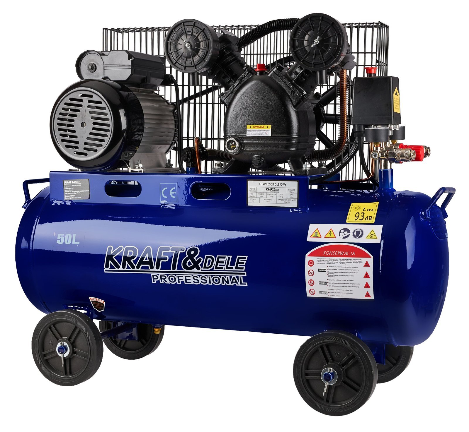 Kompresor olejowy 50L 480L/min 2.8kW KD4075